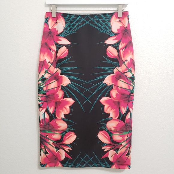 Apt. 9 Dresses & Skirts - Apt. 9 | Black Pink Floral Pencil Skirt